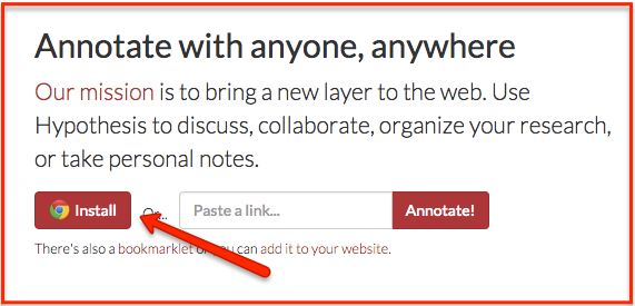 Installing the Chrome Extension : Hypothesis