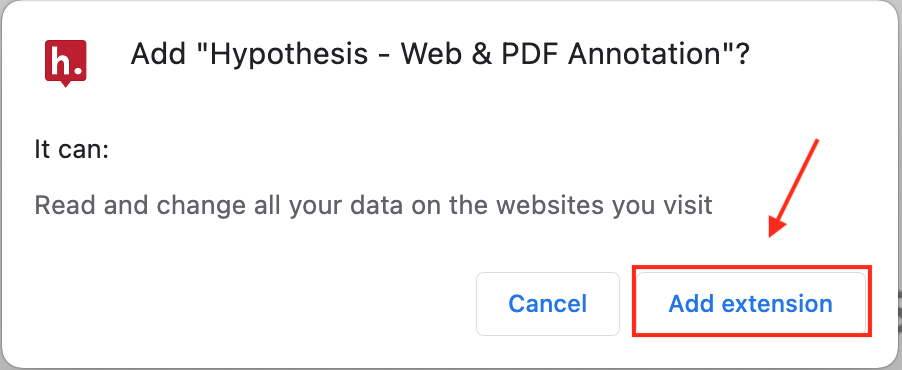 Installing the Chrome Extension : Hypothesis