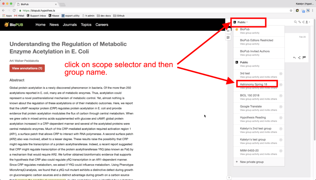 Annotations group