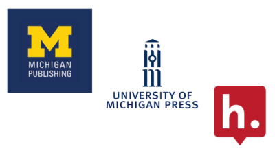 Michigan Publishing, University of Michigan Press and Hypothesis logos.