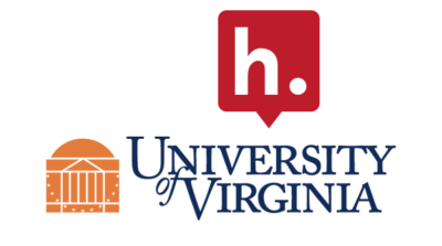 The Hypothesis logo sitting on top of the logo for the the University of Virginia.